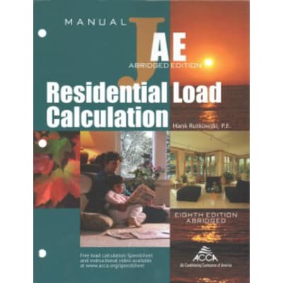 ANSI/ACCA 2 Manual J8AE - 2016 Residential Load Calculation